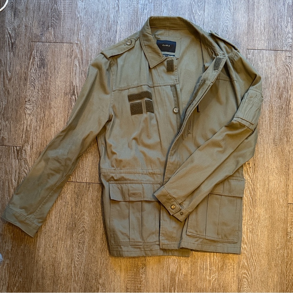 Zara Olive Military Field Jacket